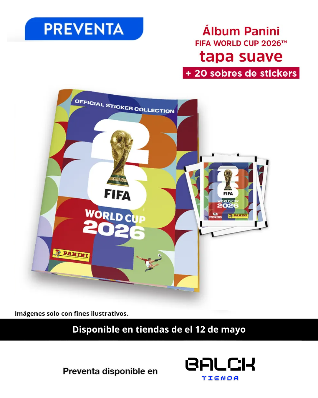 PREVENTA Álbum mundial 2026 + 20 sobres